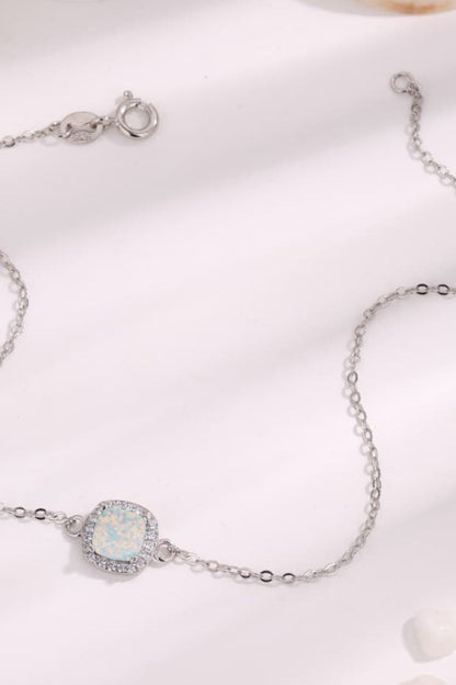 Opal Platinum-Plated Bracelet