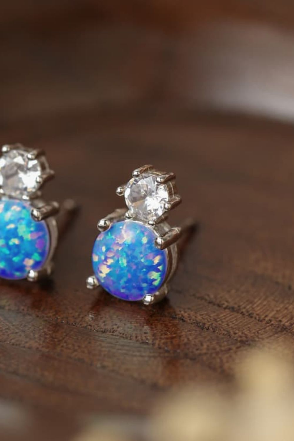 4-Prong Opal Stud Earrings